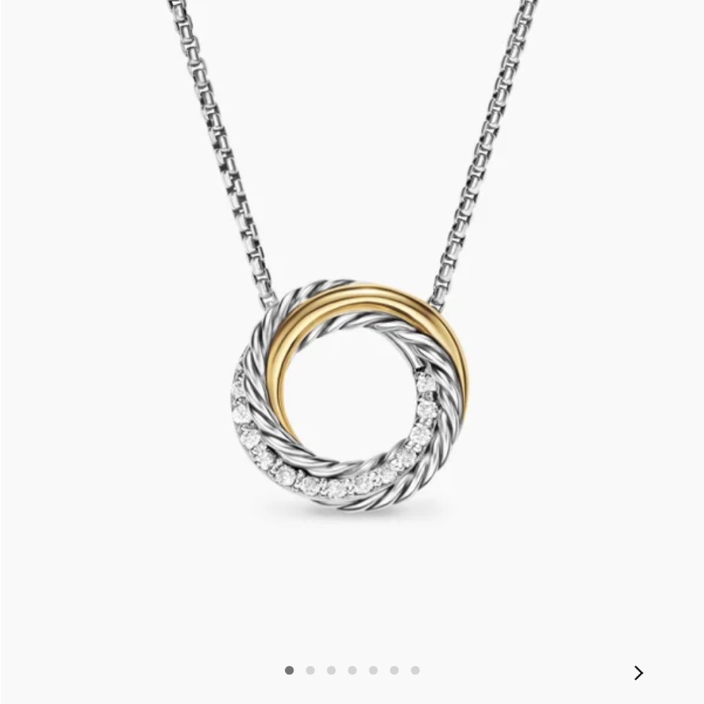David Yurman Twisted Gold and Silver Necklace